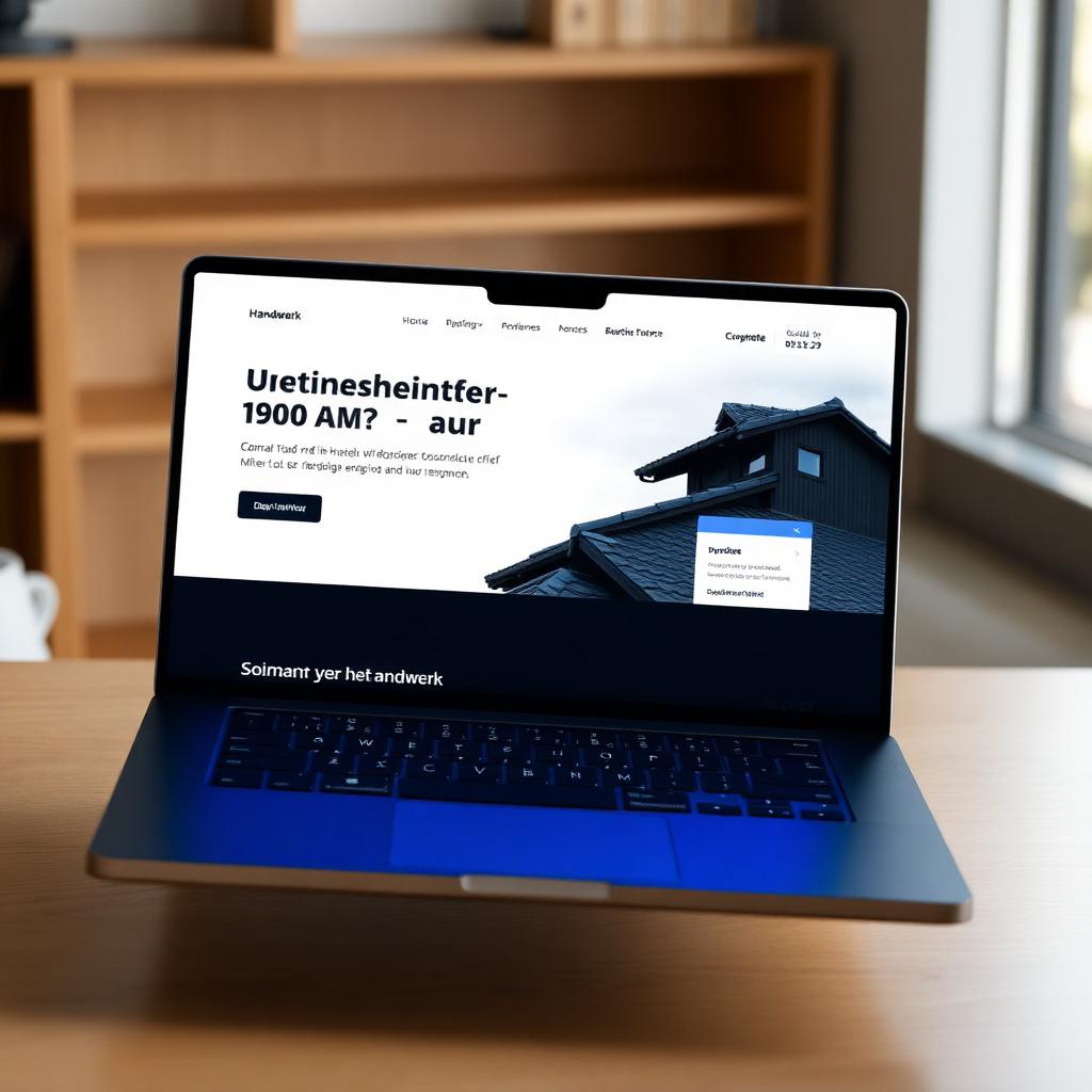 Webseiten-Mockup für Handwerk & Bau